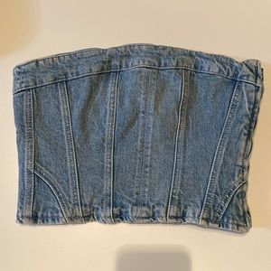 Zara Denim Corset Top